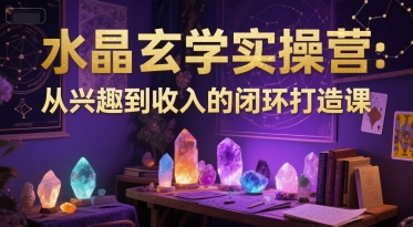 水晶玄学实操营 兴趣变现 打造收入闭环课程