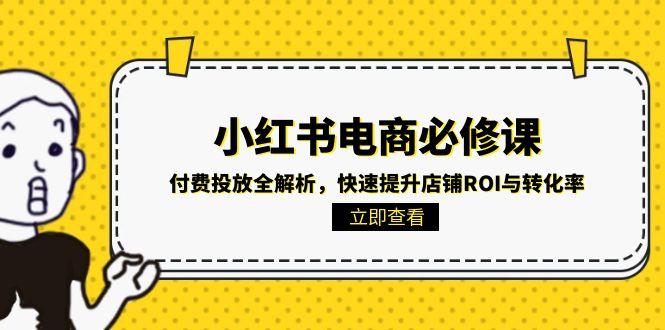 小红书电商必学 付费投放攻略 高效提升ROI与转化