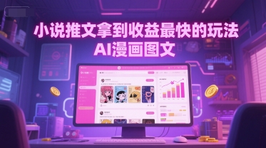 速赚秘籍 小说推文AI漫画 收益翻倍新玩法