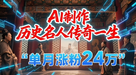 AI重塑历史传奇 单月爆增24W粉 涨粉变现新风口