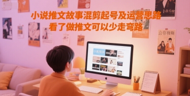 小说推文新攻略 混剪起号 轻松运营 一步到位