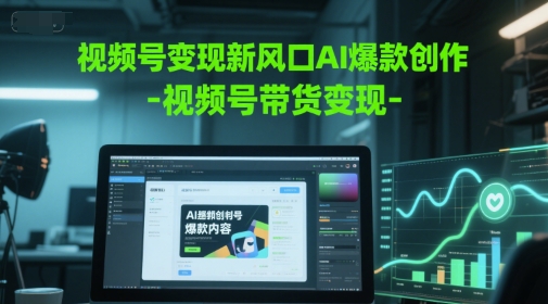 AI赋能 视频号带货新风口 爆款创作变现攻略-九零创业网