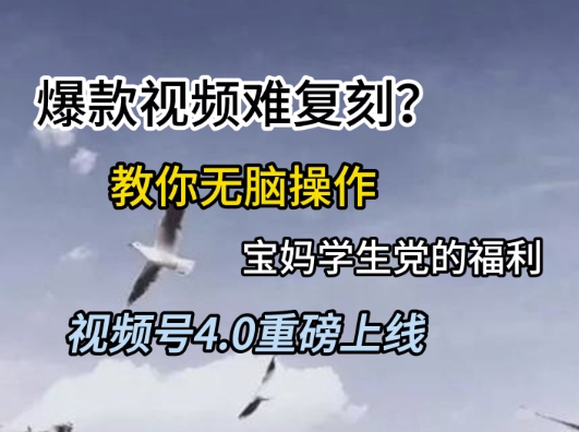 视频号4.0新功能揭秘 轻松打造爆款 宝妈学生福利攻略-九零创业网