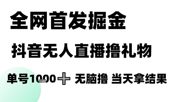 全网独发抖音无人直播攻略 轻松日入过千-九零创业网