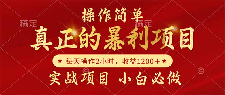 日赚1200+ 轻松老板梦 暴利项目揭秘