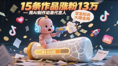 AI幼崽代言人引热议 宝宝控诉爆款教程月入五万