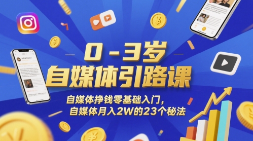 自媒体新手月入2万速成秘籍-九零创业网