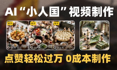 AI打造百万播放迷你小人国 0成本制作全攻略