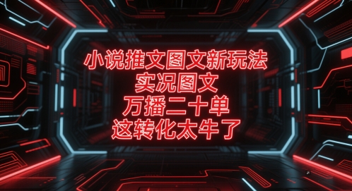 小说推文新潮流 实况图文直播 万播爆单 转化力惊人-九零创业网