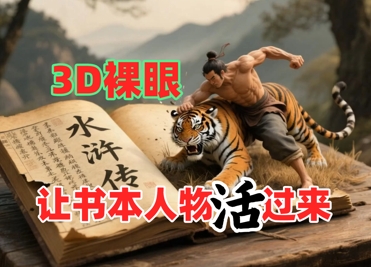裸眼3D书人动效 流量爆表教程速学-九零创业网