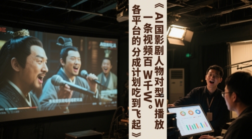 AI三国配音唱将 对口型神曲走红 平台分成盛宴