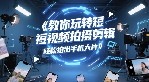 轻松拍大片 短视频剪辑秘籍大公开-九零创业网