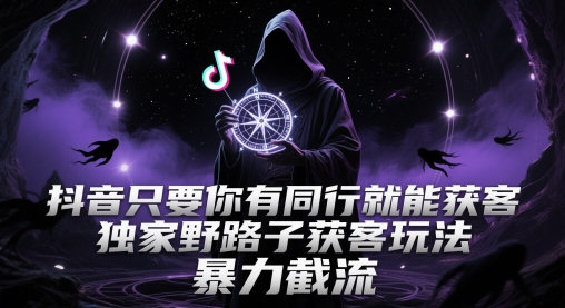 抖音独家截流秘籍 同行助力 快速获客-九零创业网