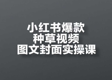 小红书种草视频全攻略 开店 选品 引流 变现一步到位