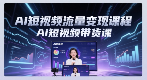 AI短视频带货秘籍 流量变现速成课-九零创业网