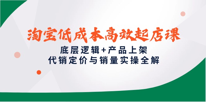淘宝低成本高效开店全攻略 底层逻辑+上架技巧 代销定价销量实操揭秘