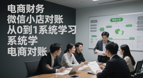 电商财务微信小店对账 从零基础到精通攻略-九零创业网