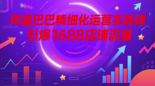 1688店铺流量翻倍秘籍 阿里巴巴精细化运营实战课大揭秘
