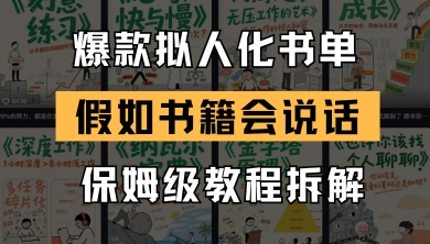 书语新声 爆款拟人化书单 保姆级入门指南-九零创业网