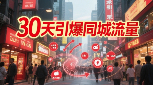 30天同城流量爆发攻略 团购达人老板IP全解析-九零创业网