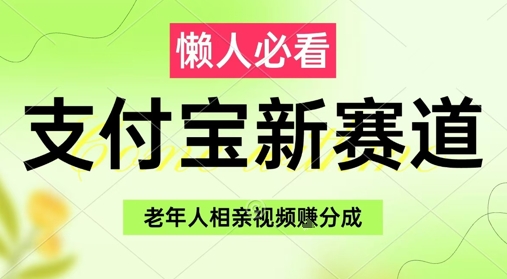 支付宝新赛道 老年相亲视频 轻松月入过W 操作易上手