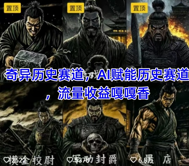 AI助历史赛道 抖音奇史狂赚 伙伴计划共辉煌-九零创业网