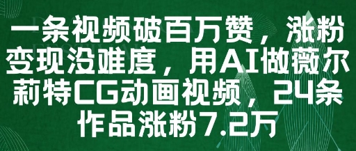 AI助薇尔莉特动画爆火 百万赞涨粉7.2万