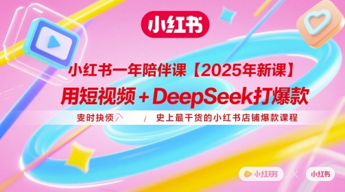 2025年小红书爆款秘籍 深度解析 一年陪伴课深度Seek-九零创业网
