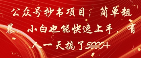 抄书小白速成 日赚1000+ 轻松上手