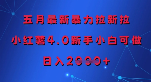 五月小红薯4.0新玩法 暴力拉新日入多张 小白必看-九零创业网