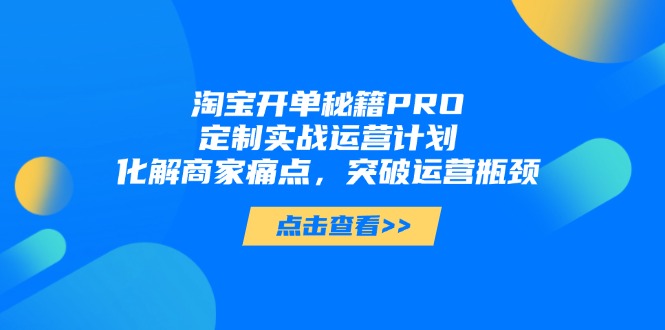 淘宝开单秘籍PRO 实战攻略 破解运营难题 突破瓶颈新纪元-九零创业网