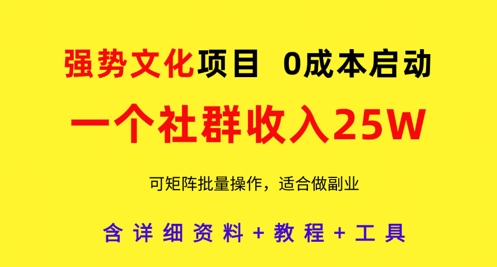 零成本打造强势文化社群 批量盈利秘籍