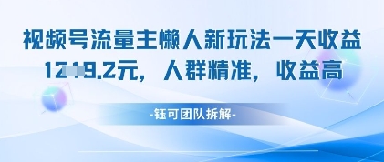 视频号流量主新策略 日入千收益 精准人群高效变现-九零创业网