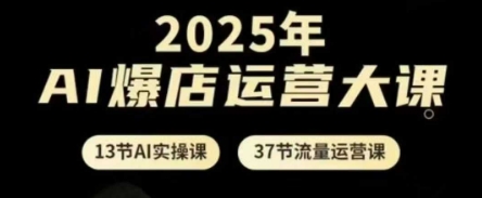2025AI爆店秘籍 13节实操+37节流量课 掌握AI运营之道