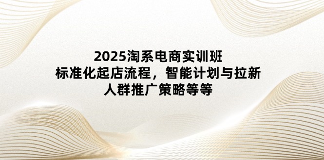 2025淘系实训班 高效起店 智能拉新 策略赋能电商新篇章-九零创业网