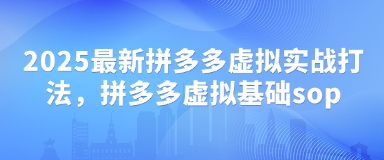 2025拼多多虚拟新策略 实战SOP全解析-九零创业网