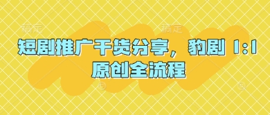 豹剧全流程揭秘 1:1原创短剧制作攻略-九零创业网
