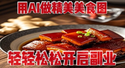 AI绘美食 无设备拍 轻松副业新风尚-九零创业网