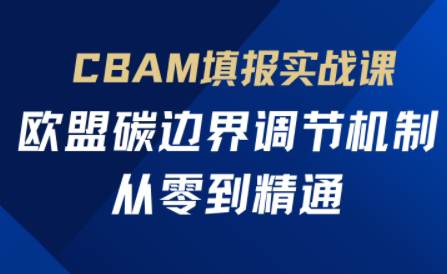 欧盟CBAM填报实战 从入门到精通一步到位-九零创业网