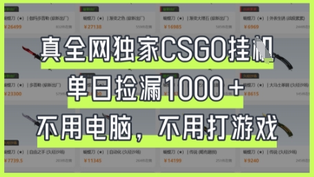 独家CSGO挂G揭秘 日赚千金的秘密武器-九零创业网