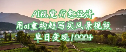 AI视觉疗愈 超写实风景视频 日入斗金新商机-九零创业网
