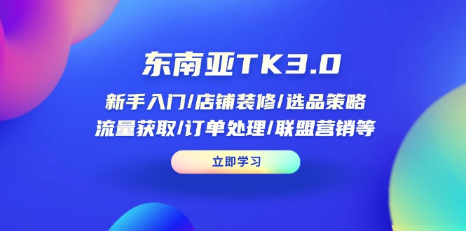 东南亚TK3.0 新手必看 全攻略打造爆款店铺-九零创业网