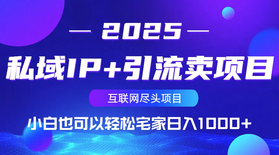 私域IP引流 小白轻松日赚千 宅家也能月入过万-九零创业网