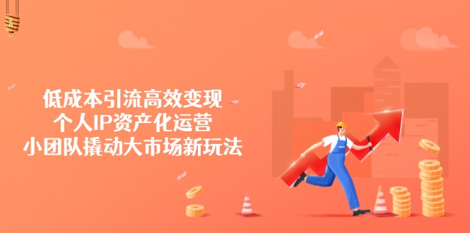 低成本引流 个人IP变现 小团队玩转大市场新策略-九零创业网