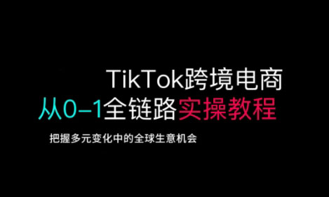 TikTok跨境电商全链路实战指南 解锁全球商机新篇章