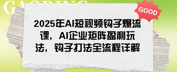 2025 AI短视频爆流课 企业矩阵盈利钩子全攻略