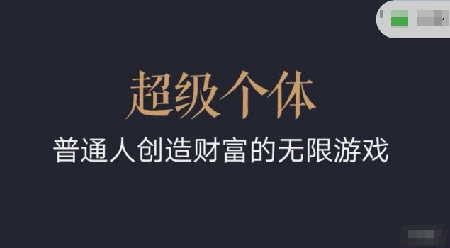 2024 2025翻盘攻略 超级个体财富无限之旅-九零创业网