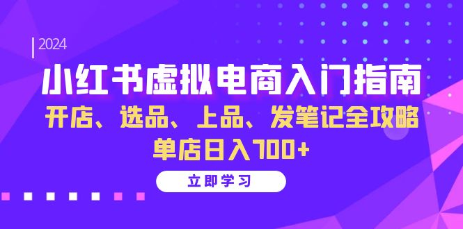 小红书电商新手必看 开店选品攻略 日入700+-九零创业网