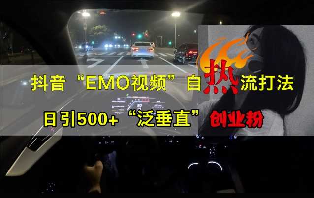 抖音EMO热浪来袭 日吸500+创业粉 泛垂直领域新玩法揭秘-九零创业网