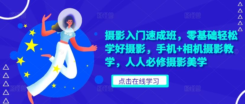 手机相机摄影速成 零基础美学入门必备-九零创业网